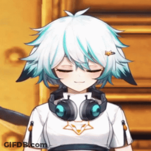 Girl With Headphones Standing With Eyes Closed GIF