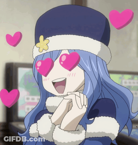Girl With Heart Eyes And Flower Hat GIF
