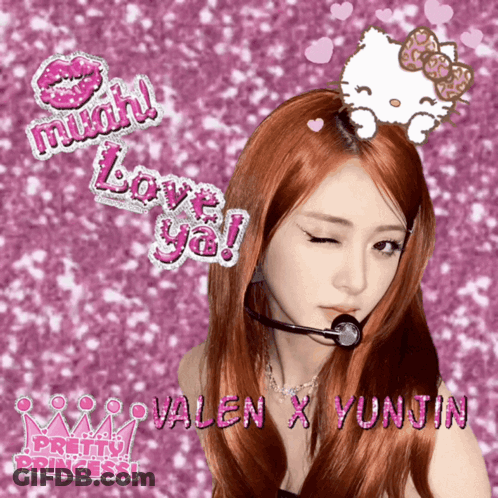 Girl With Hello Kitty On Head Saying Pretty Princess GIF