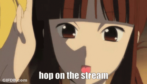 Girl With Hop On The Stream GIF