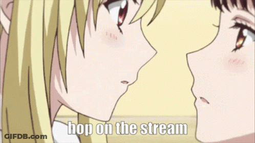 Girl With Hop On The Stream GIF