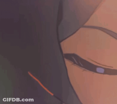 Girl With Horns And Blue Hair GIF