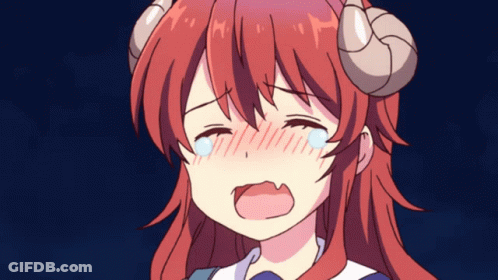 Girl With Horns Crying GIF