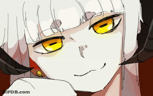 Girl With Horns Drawing GIF
