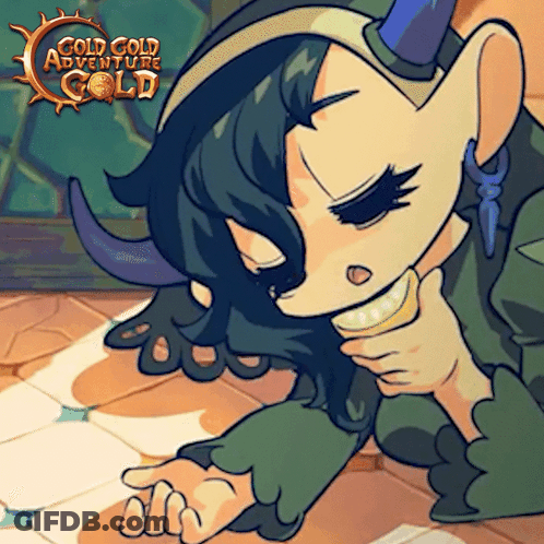 Girl With Horns Gold Gold Adventure GIF