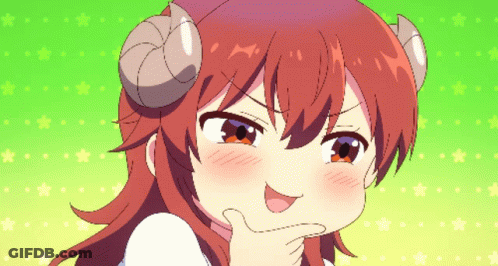 Girl With Horns Making Face GIF