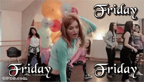 Girl With Horns Saying Happy Friday GIF