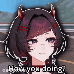 Girl With Horns Saying How You Doing GIF