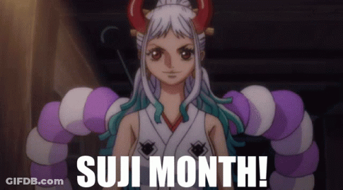 Girl With Horns Saying Suji Month GIF