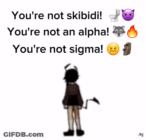 Girl With Horns Saying You're Not Skibidi GIF