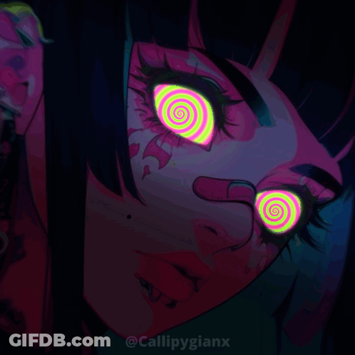 Girl With Hypnotic Eyes By Callipygiantx GIF