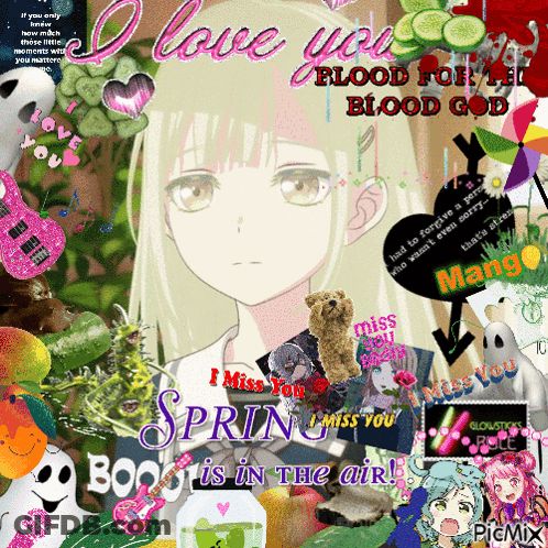 Girl With I Love You Blood For Blood God GIF