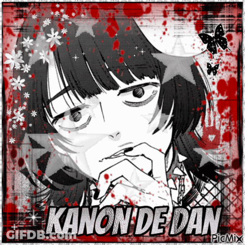 Girl With Kanon De Dan Written On It GIF