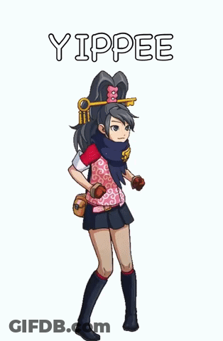 Girl With Key On Head Yippee Confetti GIF
