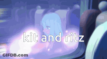 Girl With Kit And Ritz GIF