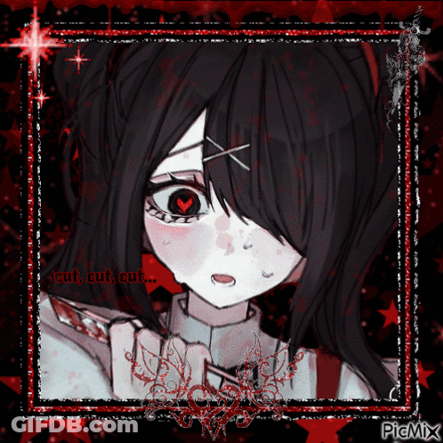 Girl With Knife Saying Cut Cut Cut GIF