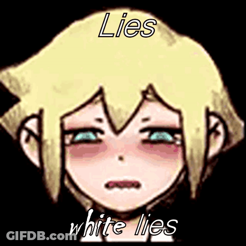 Girl With Lies And White Lies GIF