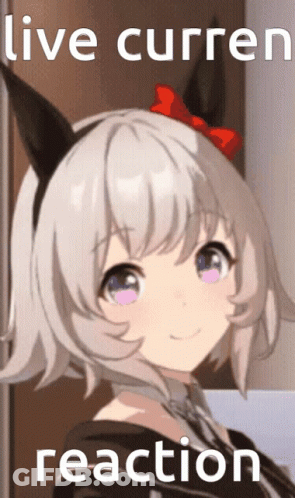 Girl With Live Current Reaction Text GIF
