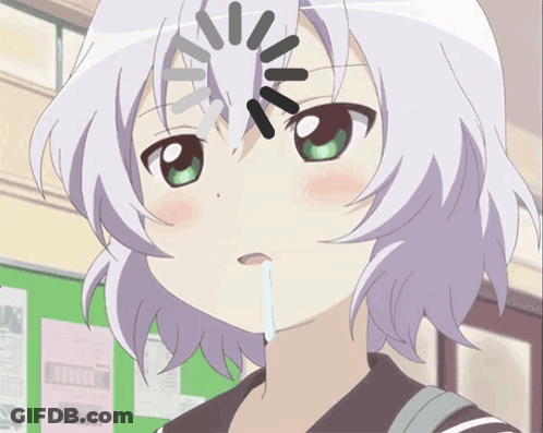 Girl With Loading Bar Face GIF