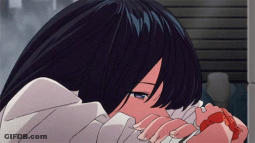 Girl With Long Black Hair And Blue Eyes GIF