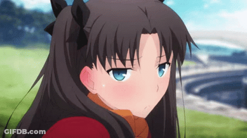 Girl With Long Black Hair And Blue Eyes In Red Shirt GIF
