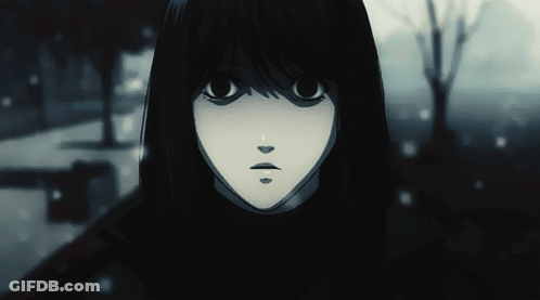 Girl With Long Black Hair And White Face GIF