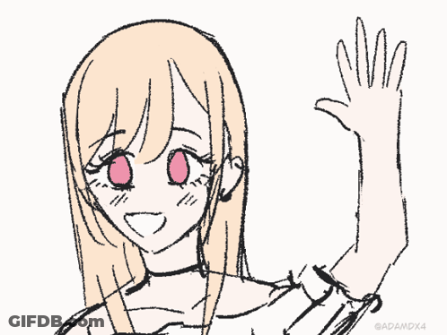 Girl With Long Blonde Hair And Red Eyes GIF
