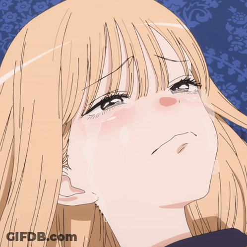Girl With Long Blonde Hair Crying GIF