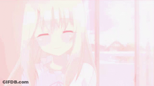 Girl With Long Blonde Hair Eyes Closed At Window GIF