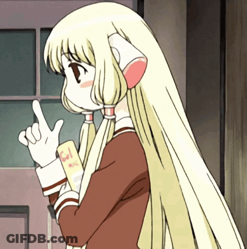 Girl With Long Blonde Hair Holding Gel Bottle GIF