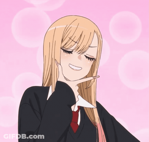 Girl With Long Blonde Hair Making Face GIF