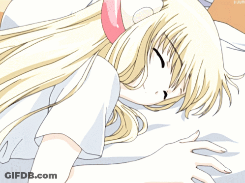 Girl With Long Blonde Hair Sleeping GIF
