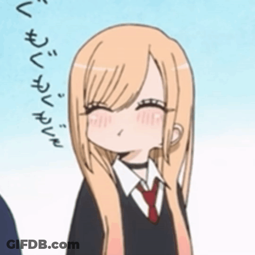 Girl With Long Blonde Hair Wearing Tie GIF
