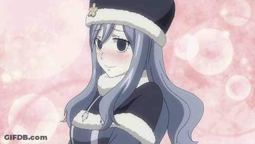 Girl With Long Blue Hair Wearing Hat And Scarf GIF