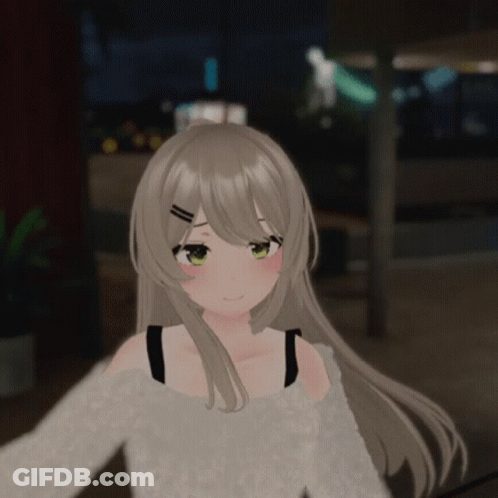 Girl With Long Brown Hair In Off-Shoulder Sweater GIF
