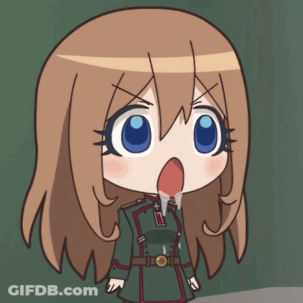 Girl With Long Brown Hair Making Funny Face GIF