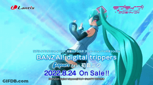 Girl With Long Green Hair Banzai Digital Trippers GIF