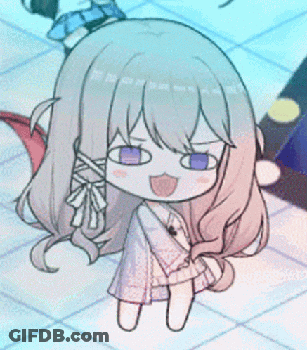 Girl With Long Hair And Bow GIF