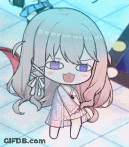 Girl With Long Hair And Bow GIF