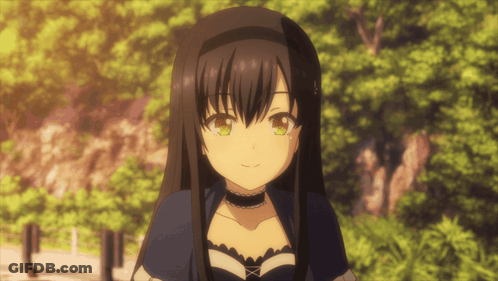 Girl With Long Hair And Green Eyes Smiling GIF