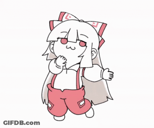 Girl With Long Hair And Red Pants Giving Middle Finger GIF