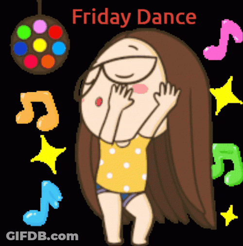 Girl With Long Hair Dancing Friday GIF
