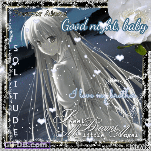 Girl With Long Hair Saying Good Night Baby GIF