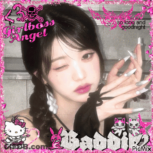 Girl With Long Nails Girl Boss Angel GIF