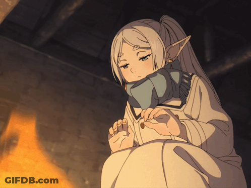 Girl With Long White Hair And Ears GIF