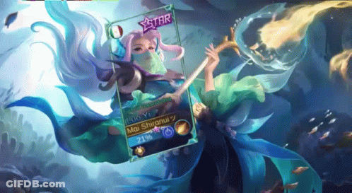 Girl With Mask Mai Shironui GIF