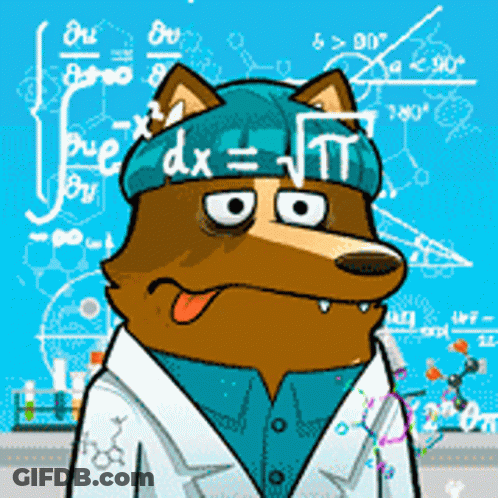 Girl With Math Equations X + 2 = A2b GIF