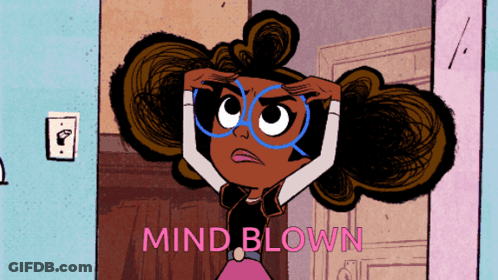 Girl With Mind Blown Words GIF