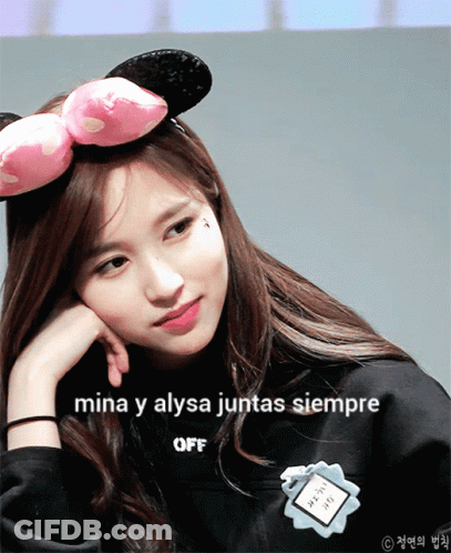 Girl With Minnie Mouse Ears Headband GIF
