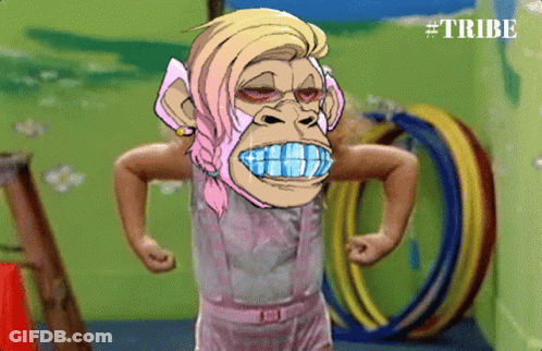 Girl With Monkey Mask #Tribe GIF
